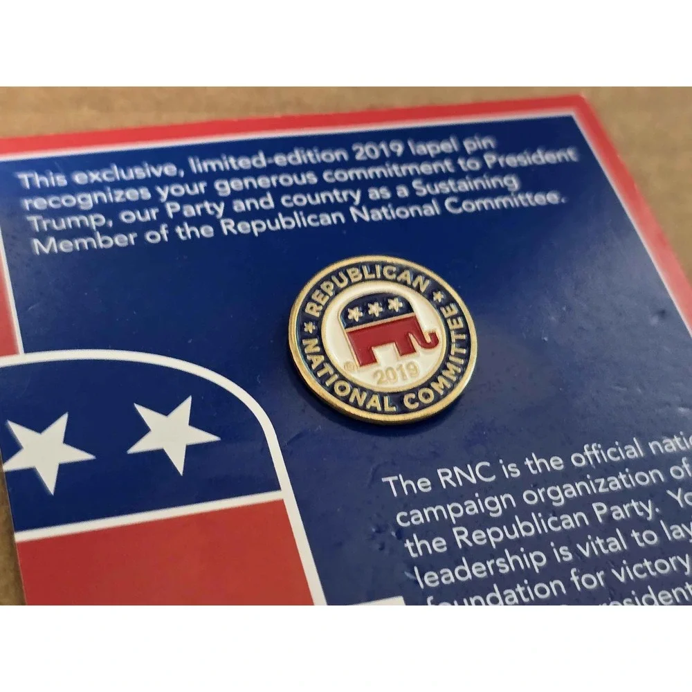 Republican National Committee 2019 Trump Sustaining Member Lapel Hat Pin JB-1